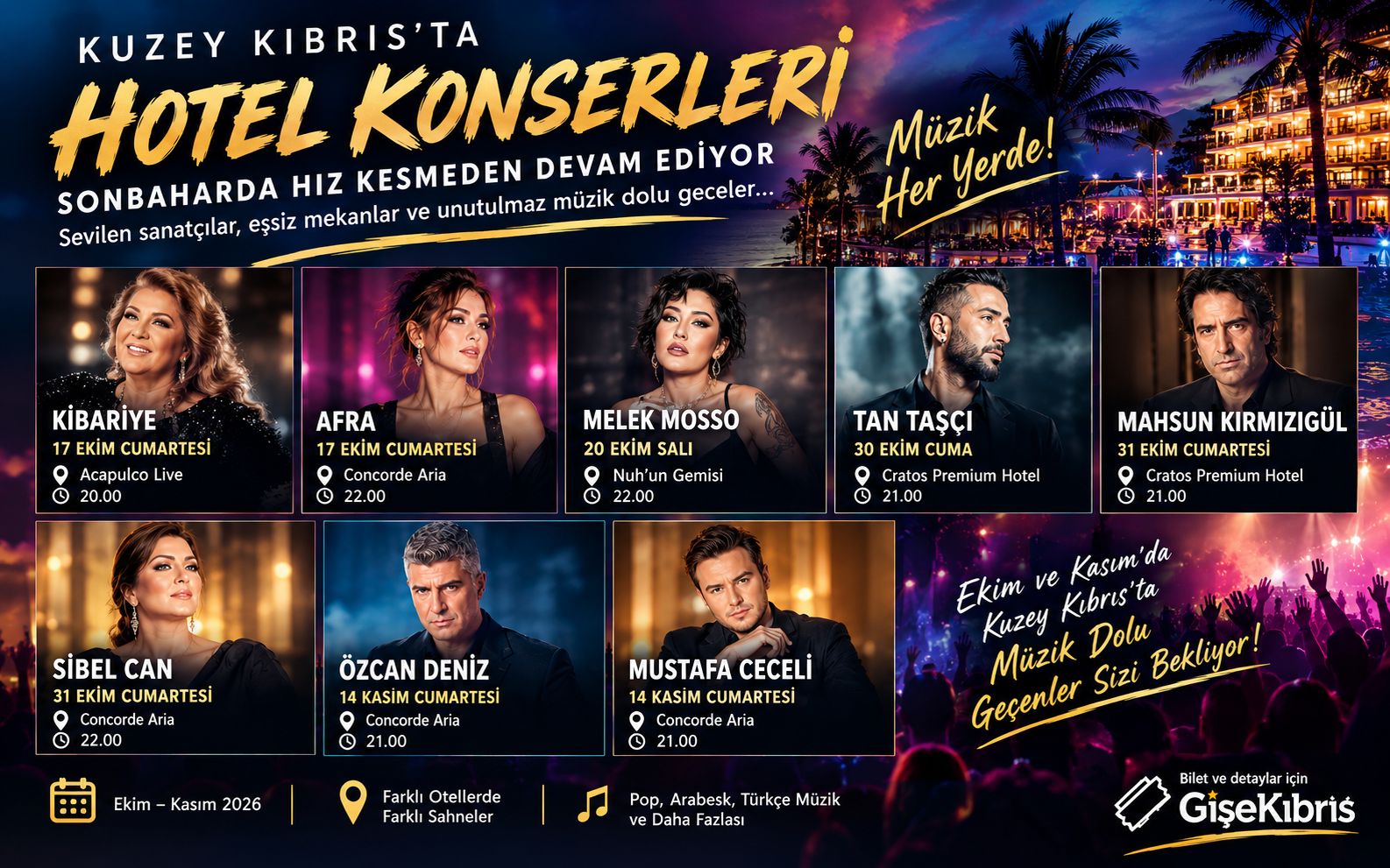 Hotel Konserleri Sonbaharda Hız Kesmeden Devam Ediyor!